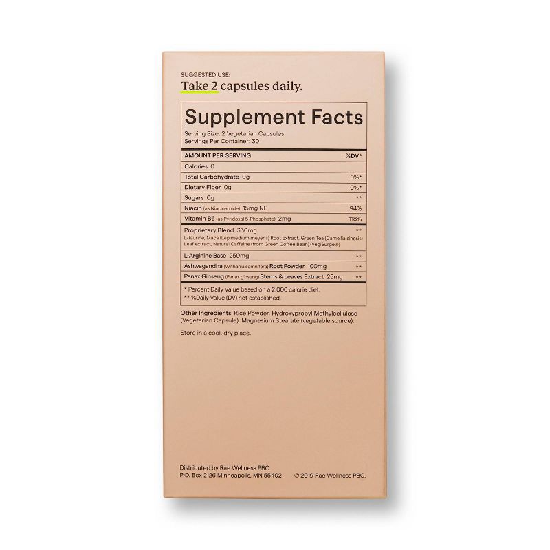 slide 4 of 4, Rae In the Mood Dietary Supplement Vegan Capsules for Libido and Sexual Wellness Support - 60ct, 60 ct