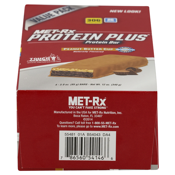 slide 2 of 9, MET-Rx Protein Plus Bars, Peanut Butter Cup Protein, 4 ct