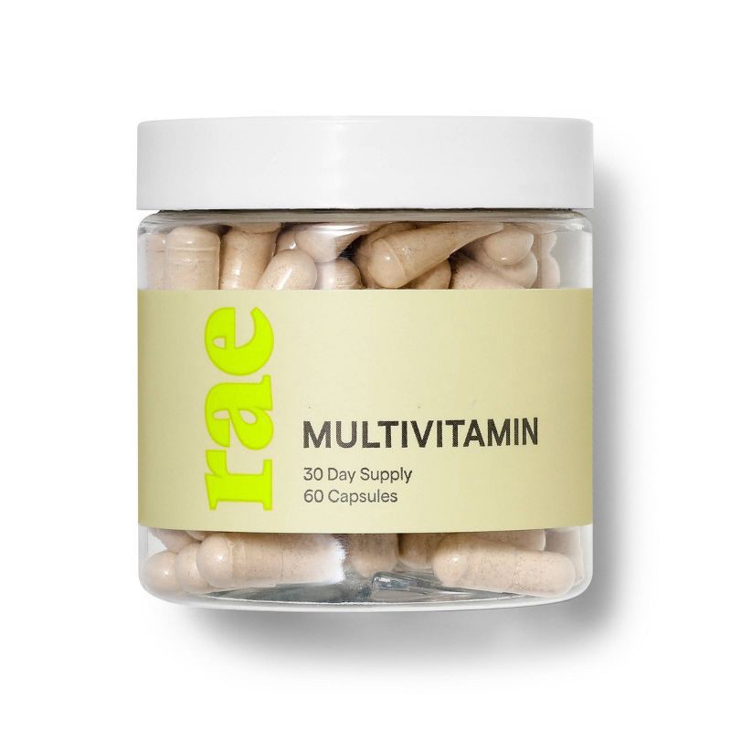 slide 4 of 4, Rae Women's Multivitamin Dietary Supplement Vegan Capsules for Whole Body Support and Energy - 60ct, 60 ct