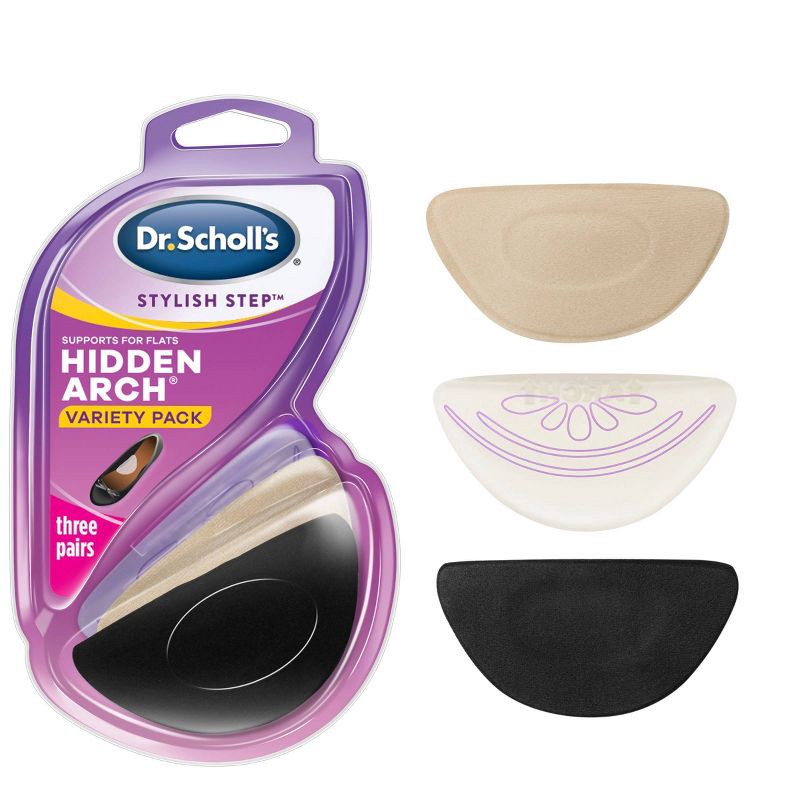 slide 3 of 4, Dr. Scholl's Stylish Step Hidden Arch Support Variety Pack - 3pk, 3 ct