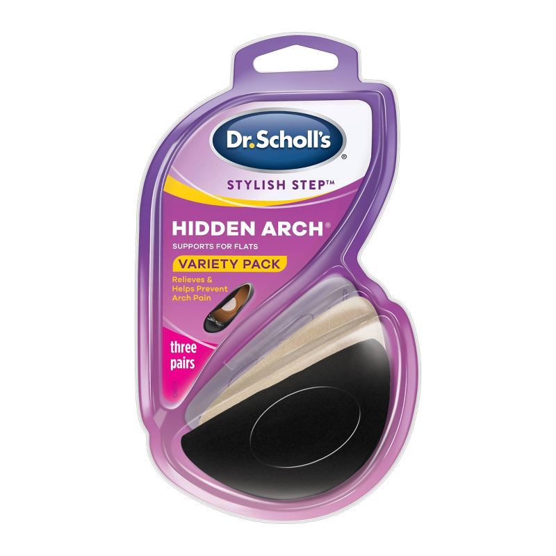 slide 1 of 4, Dr. Scholl's Stylish Step Hidden Arch Support Variety Pack - 3pk, 3 ct