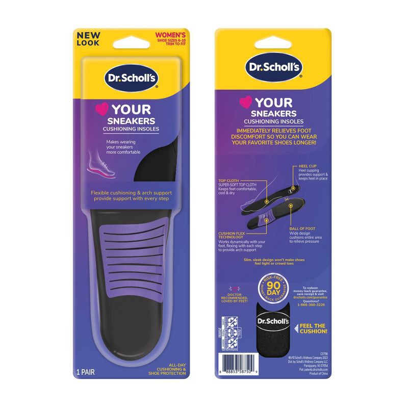 slide 3 of 11, Dr. Scholl's Women's Love your Sneakers with Full Length Insoles - Trim to Fit - Size (6-10) 1 Pair, 1 ct