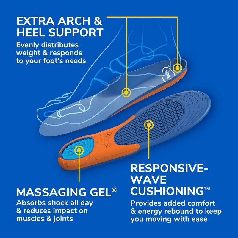 slide 7 of 10, Dr. Scholl's Extra Comfort All-Day Men's Trim To Fit Shoe Insoles - 1 Pair - Size 8-14, 1 ct