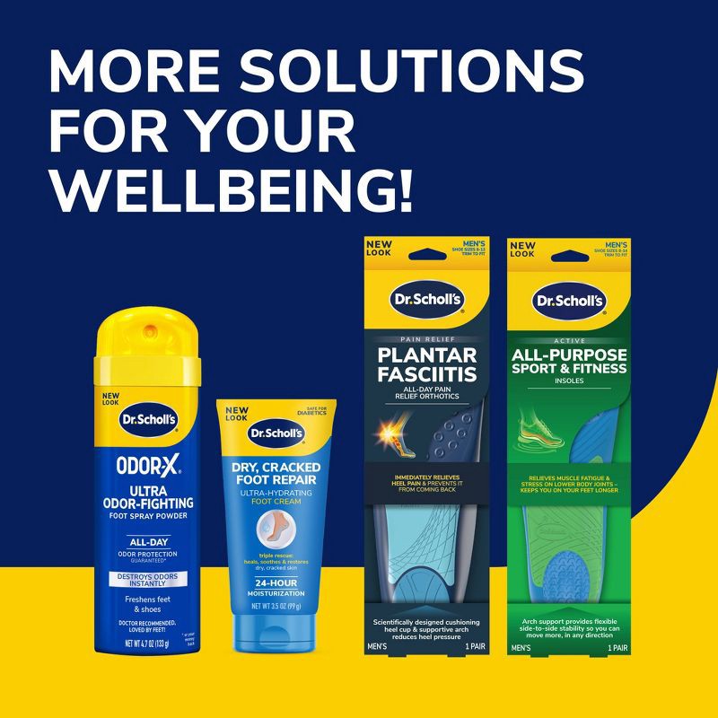 slide 10 of 10, Dr. Scholl's Extra Comfort All-Day Men's Trim To Fit Shoe Insoles - 1 Pair - Size 8-14, 1 ct