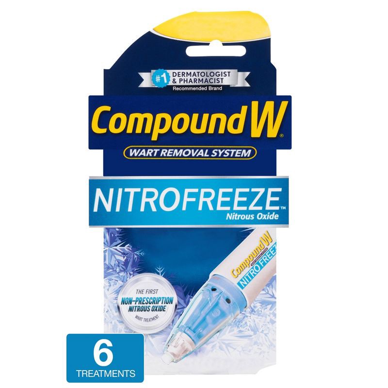 slide 3 of 7, Compound W NitroFreeze Wart Remover with Non-Prescription Nitrous Oxide - 6 Applications, 1 ct