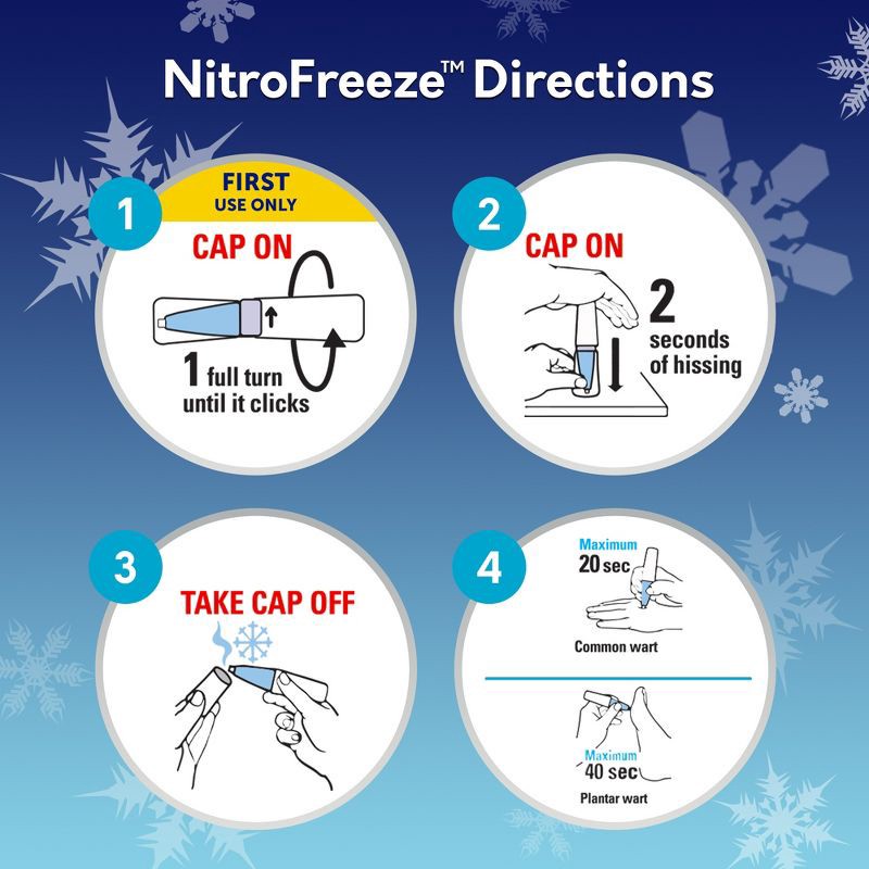 slide 7 of 7, Compound W NitroFreeze Wart Remover with Non-Prescription Nitrous Oxide - 6 Applications, 1 ct