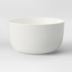 35oz Plastic Cereal Bowl Cream - Made By Design™: Microwave & Dishwasher Safe, Off-White, Round, 6" Diameter