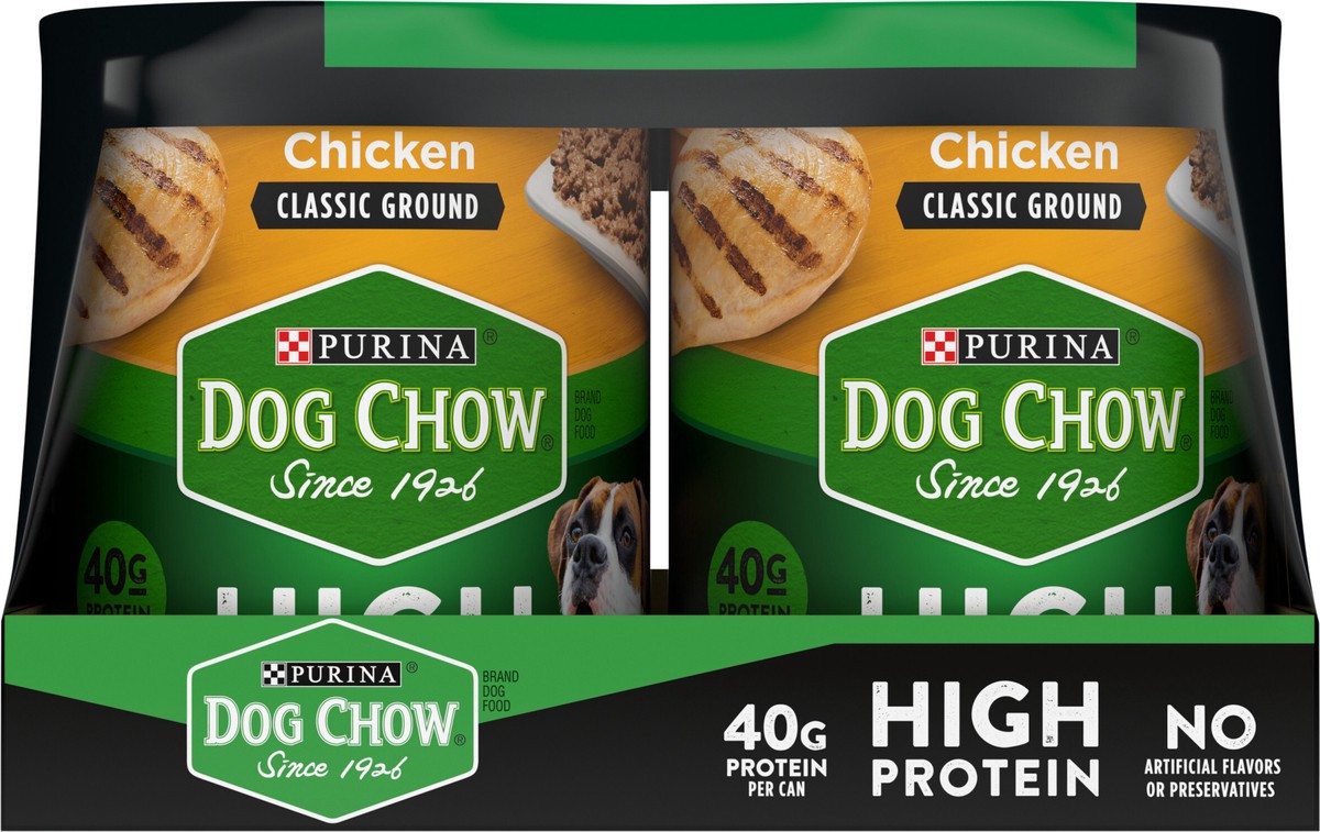 slide 4 of 9, Dog Chow Purina Dog Chow High Protein Pate Wet Dog Food, With Chicken & Beef Variety Pack, 4.87 lb