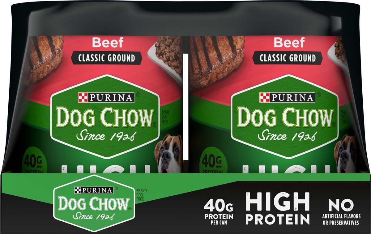 slide 7 of 9, Dog Chow Purina Dog Chow High Protein Pate Wet Dog Food, With Chicken & Beef Variety Pack, 4.87 lb