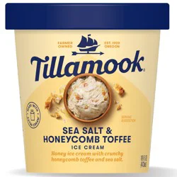 Tillamook Sea Salt & Honeycomb Toffee Ice Cream 16 fl oz