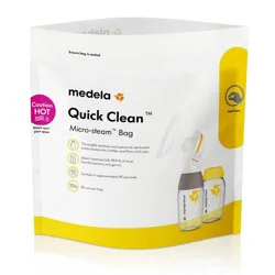 Medela Quick Clean Micro-Steam Sanitizing Bags - 12ct: Sterilization Devices, Cleaning Tools And Accessories