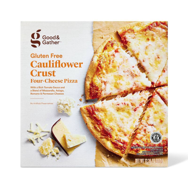 slide 1 of 3, Gluten Free Cauliflower Crust Four Cheese Frozen Pizza - Good & Gather™, 1 ct