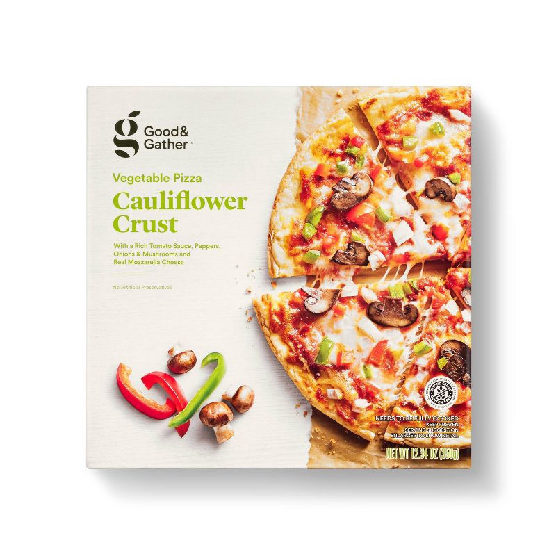 slide 1 of 3, Gluten Free Cauliflower Crust Veggie Frozen Pizza - Good & Gather™, 1 ct