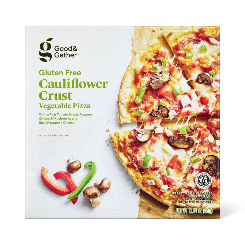 slide 1 of 3, Gluten Free Cauliflower Crust Veggie Frozen Pizza - Good & Gather™, 1 ct