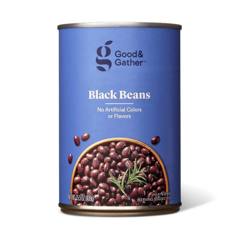 slide 1 of 3, Black Beans - 15.5oz - Good & Gather™, 15.5 oz