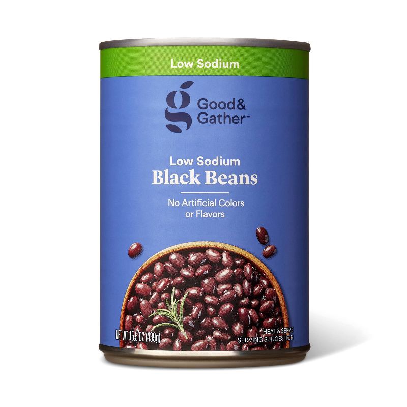 slide 1 of 3, Low Sodium Black Beans - 15.5oz - Good & Gather™, 15.5 oz