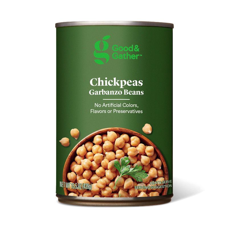 slide 1 of 4, Chickpeas Garbanzo Beans - 15.5oz - Good & Gather™, 15.5 oz