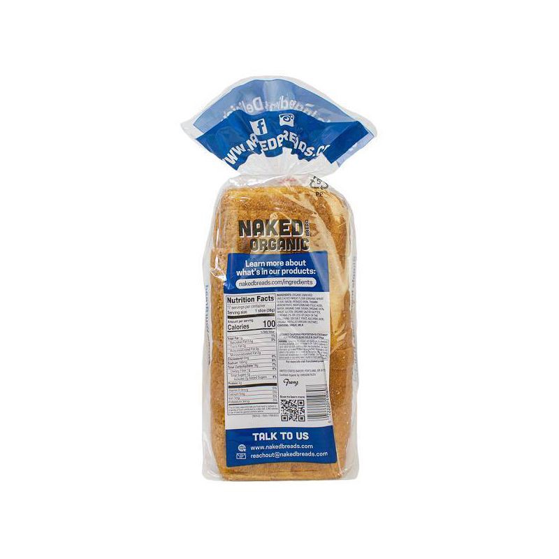 slide 3 of 5, Franz Naked Organic Bare White Bread - 22.5oz, 22.5 oz
