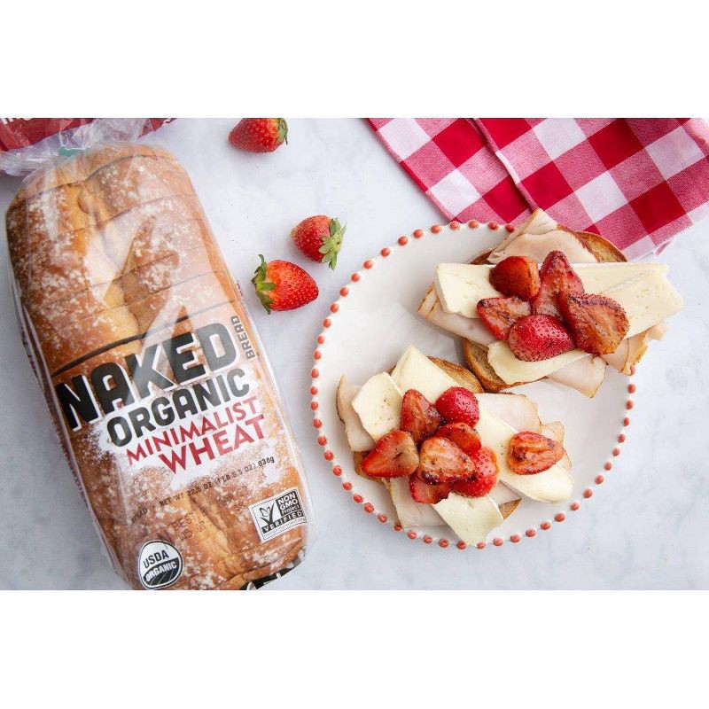 slide 4 of 5, Franz Naked Organic Minimalist Wheat Bread - 22.5oz, 22.5 oz
