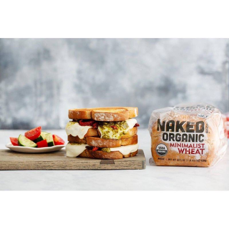 slide 5 of 5, Franz Naked Organic Minimalist Wheat Bread - 22.5oz, 22.5 oz