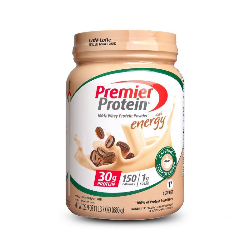 slide 1 of 8, Premier Protein 100% Whey Protein Powder - Café Latte - 17 Serve, 1 ct