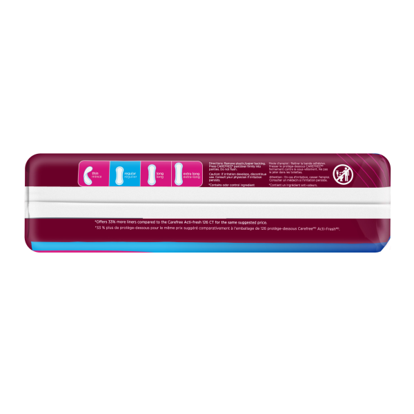 slide 14 of 17, Carefree Panty Liners, Regular Liners, Wrapped, Unscented, 148 ct