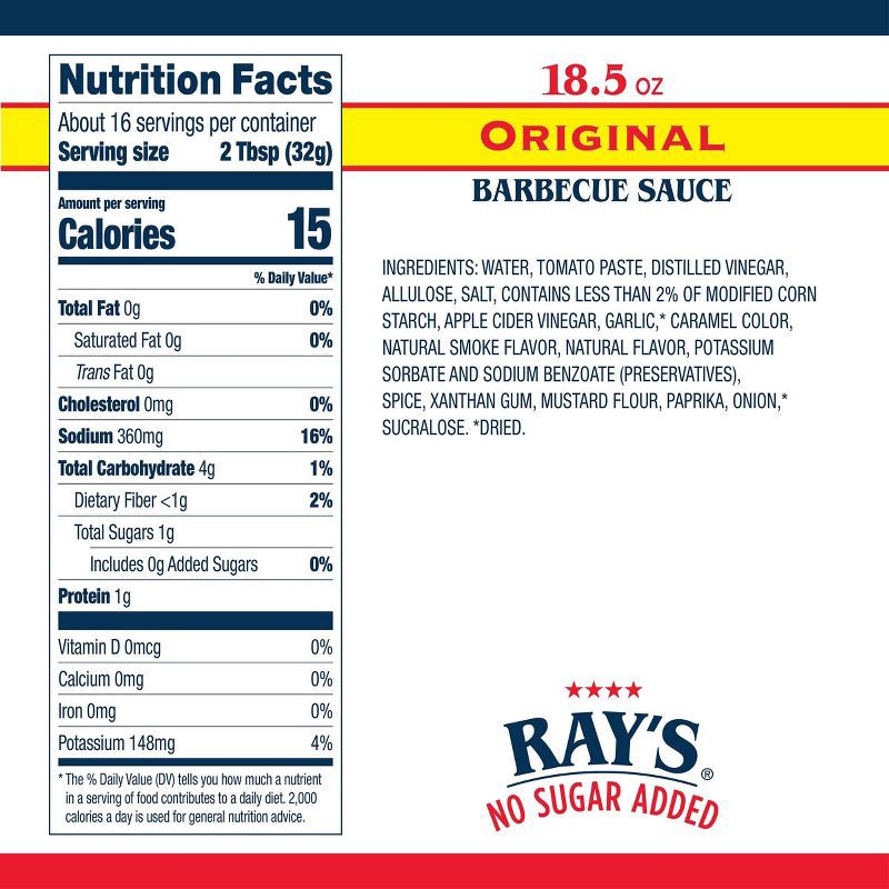 slide 2 of 9, Sweet Baby Ray's No Sugar Added Original BBQ Sauce - 18.5oz, 18.5 oz