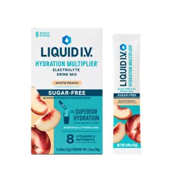 LIQUID I.V. 6 -Pack 2.75-fl oz White Peach Sports Drink