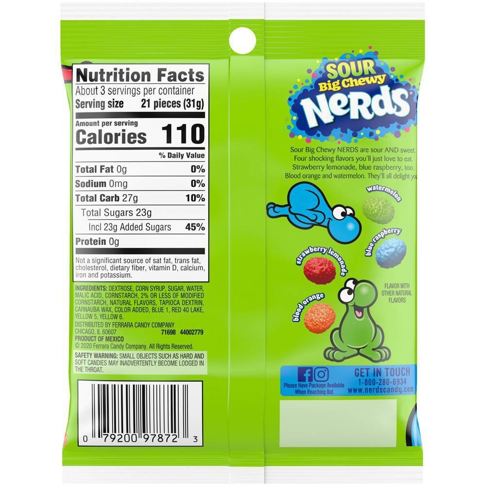 slide 3 of 4, Nerds Big Chewy Sour Peg, 3.5 oz