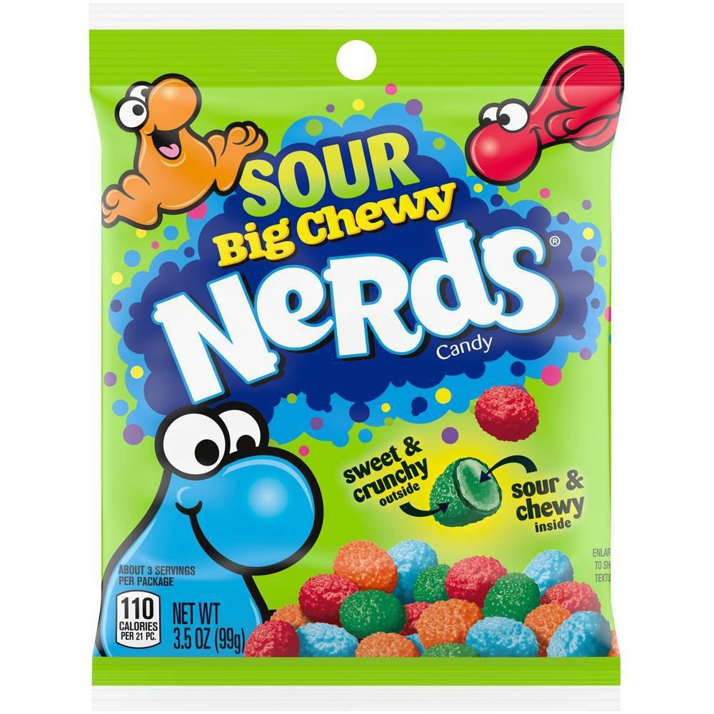 slide 1 of 4, Nerds Big Chewy Sour Peg, 3.5 oz