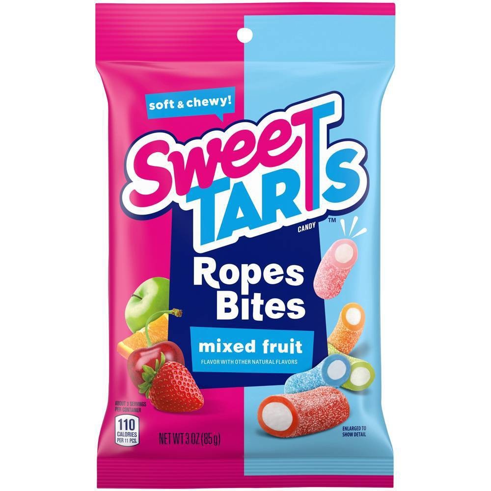 slide 1 of 3, SweeTARTS Ropes Bites Candy, 3.0 oz