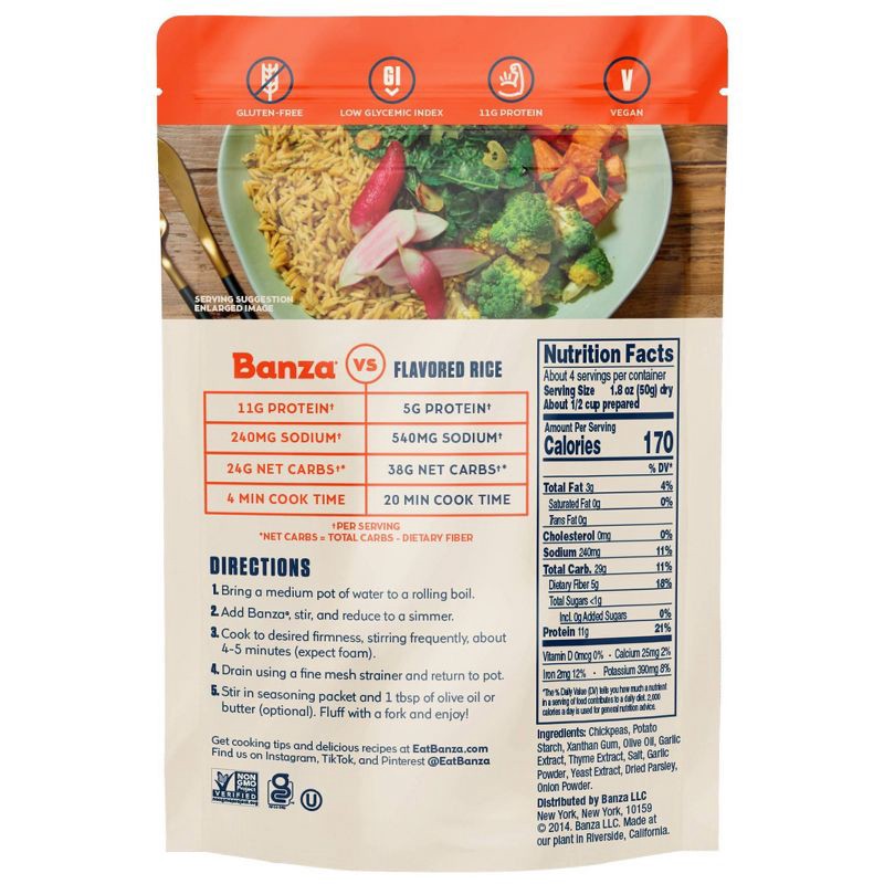 slide 7 of 7, Banza Chipotle Tomato Chickpea Rice Mix - 7oz, 7 oz