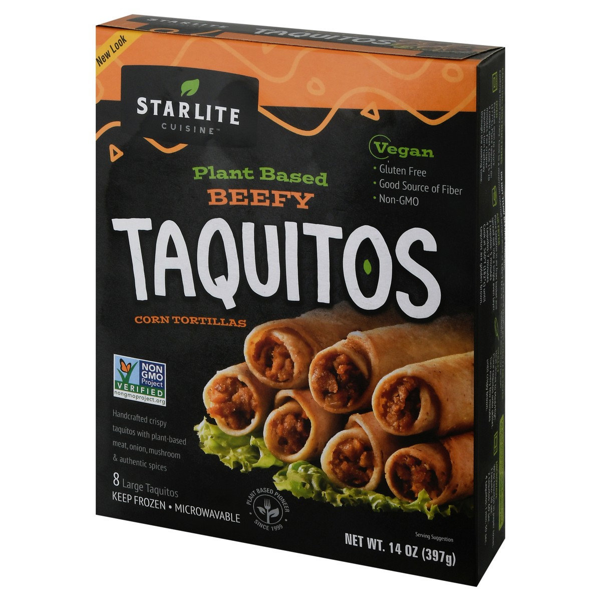 slide 4 of 9, Starlite Cuisine Beefy Taquitos 8 ea Box, 8 ct