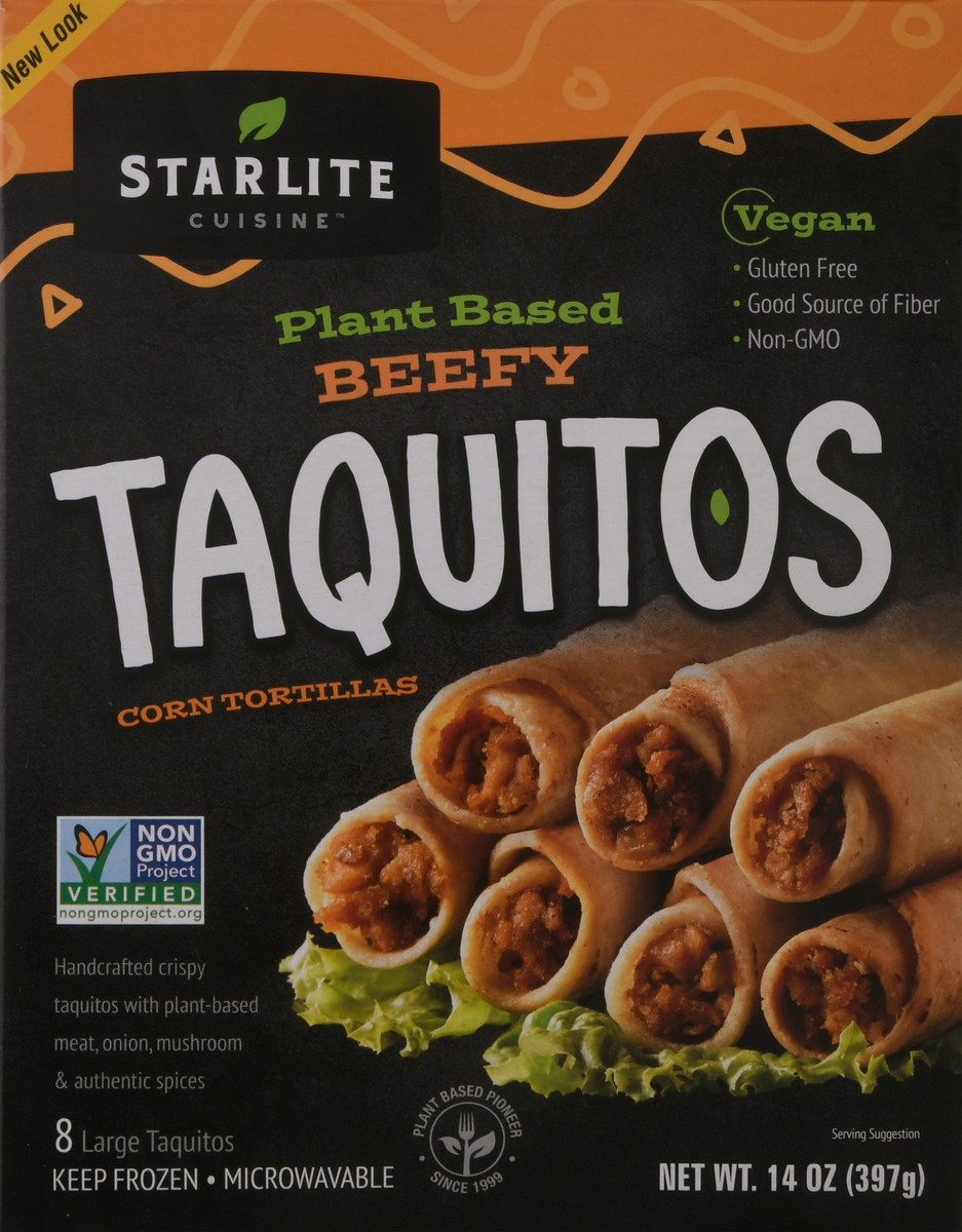 slide 2 of 9, Starlite Cuisine Beefy Taquitos 8 ea Box, 8 ct