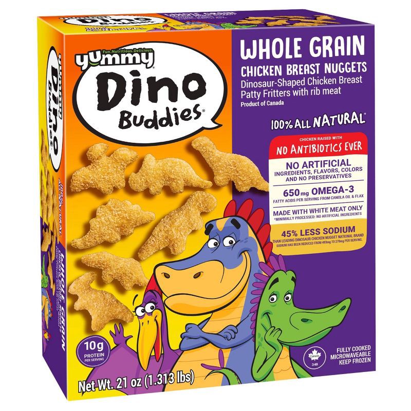slide 2 of 4, Yummy Whole Grain Dino Buddies Chicken Nuggets - Frozen - 21oz, 21 oz