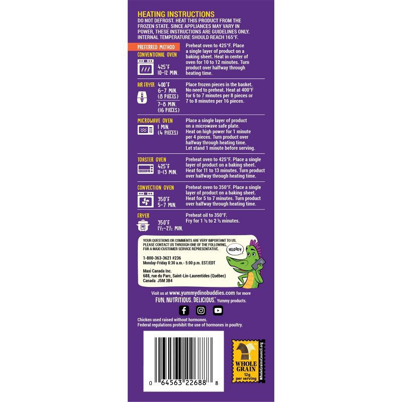 slide 3 of 4, Yummy Whole Grain Dino Buddies Chicken Nuggets - Frozen - 21oz, 21 oz
