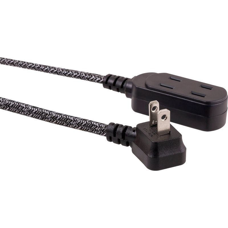 slide 5 of 9, Cordinate 15' 3 Outlet Polarized Extension Cord Dark Gray, 1 ct