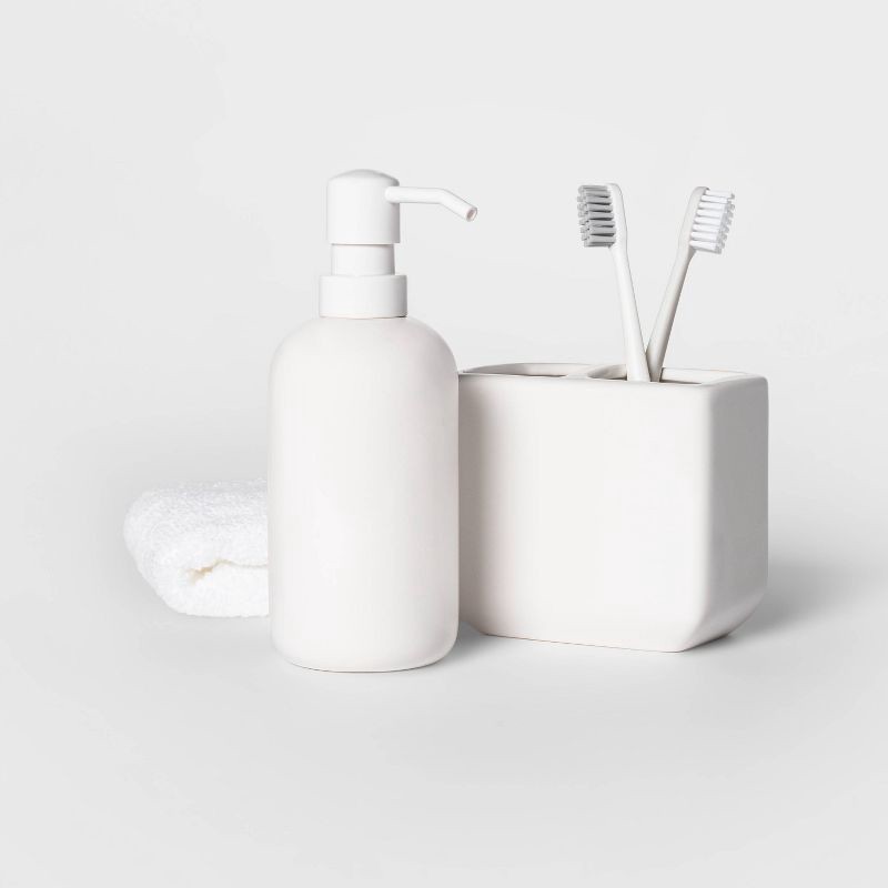 slide 2 of 2, Oversized Toothbrush Holder White - Room Essentials™, 1 ct