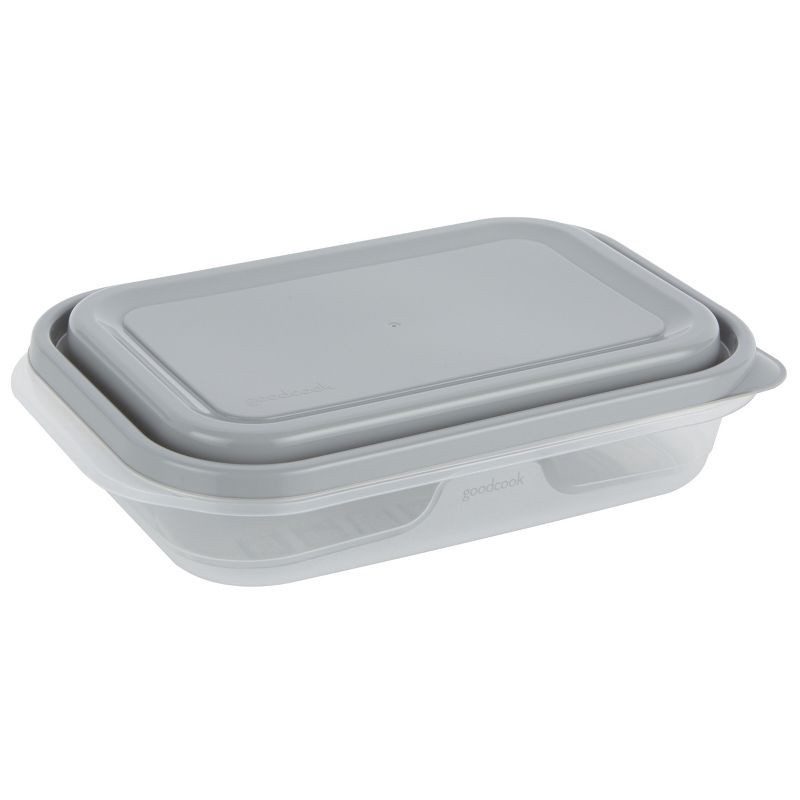 slide 3 of 6, GoodCook EveryWare Rectangle Food Storage Containers - 4 Cups - 6pcs/3ct - Gray, 6 ct, 3 ct