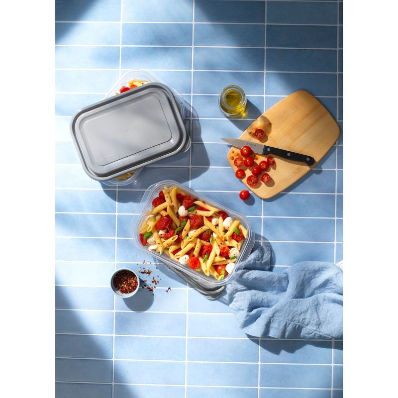 slide 5 of 6, GoodCook EveryWare Rectangle Food Storage Containers - 4 Cups - 6pcs/3ct - Gray, 6 ct, 3 ct