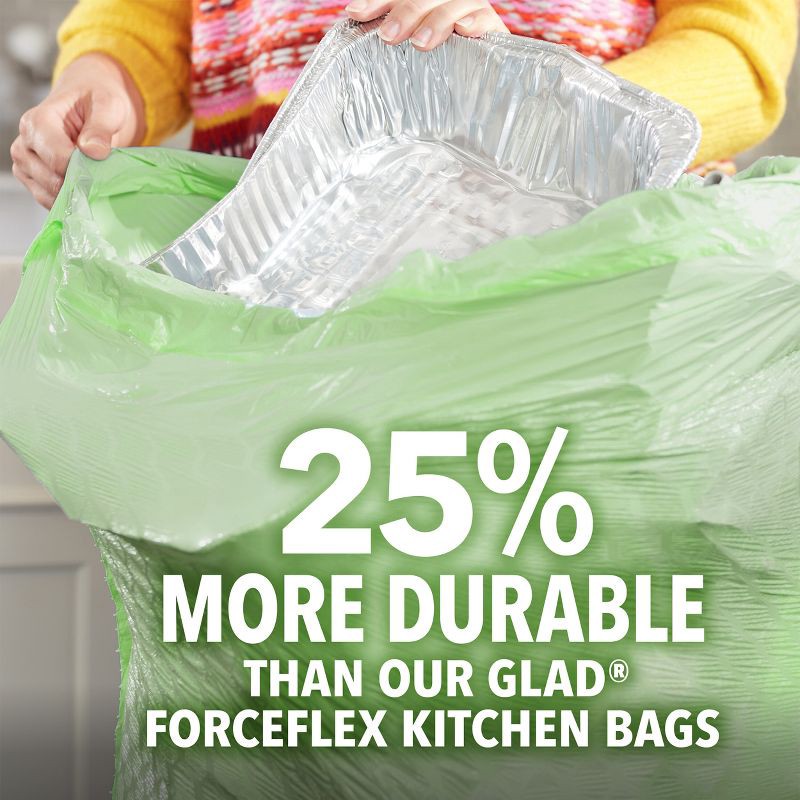 slide 3 of 11, Glad ForceFlex MaxStrength Tall Kitchen Drawstring Trash Bags - Febreze Sweet Citron & Lime - 13gal/45ct, 45 ct; 13 gal