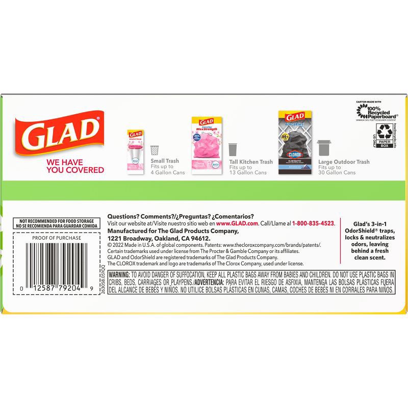 slide 14 of 18, Glad ForceFlex MaxStrength Tall Kitchen Drawstring Trash Bags - Febreze Sweet Citron & Lime - 13gal/45ct, 45 ct; 13 gal