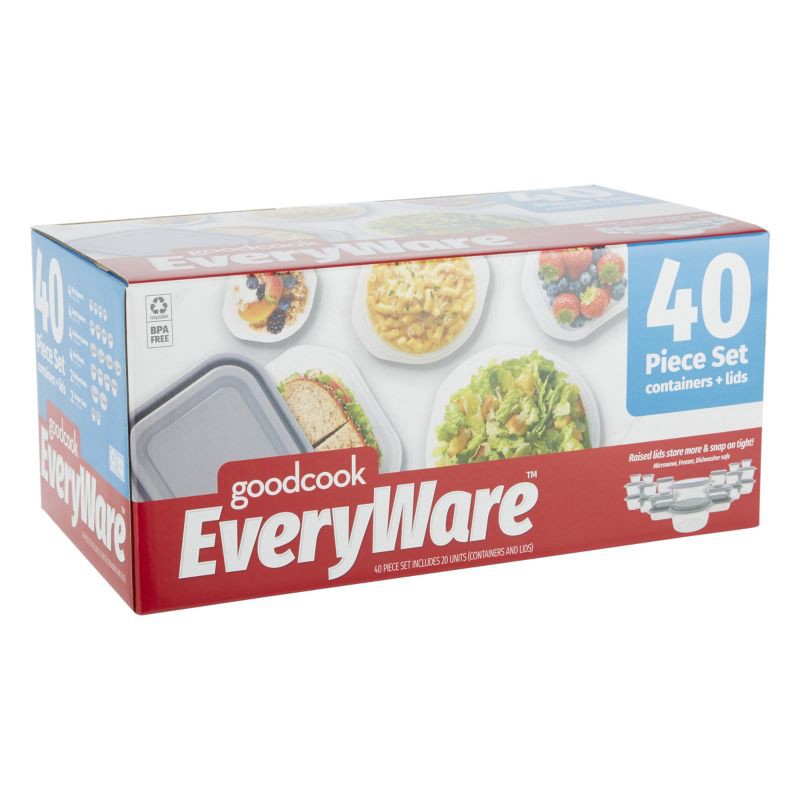 slide 8 of 18, GoodCook EveryWare Set Food Storage Containers with Lids - 40pc, 40 ct