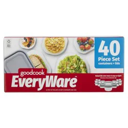 GoodCook EveryWare Food Storage Container Set - Multisize - 40pcs/20ct- Gray
