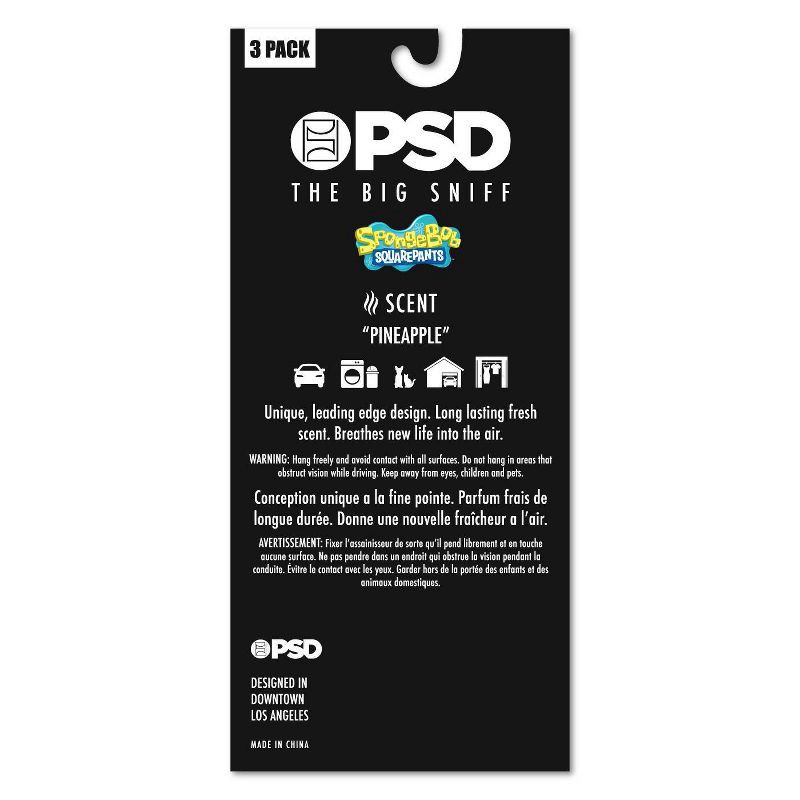 slide 3 of 3, PSD Spongebob Air Freshener, 1 ct