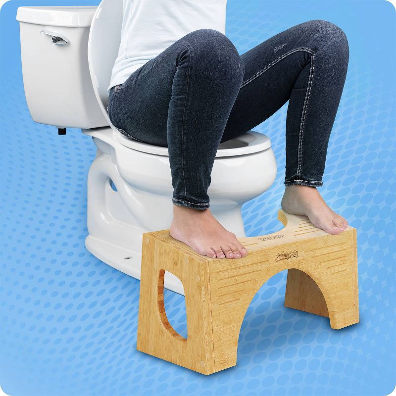 slide 10 of 11, 7"/9" Two in One Bamboo Toilet Step Stool Brown - Squatty Potty, 1 ct