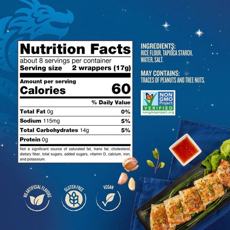 slide 2 of 6, Blue Dragon Vegan Spring Wrappers - 4.7oz/16ct, 4.7 oz, 16 ct