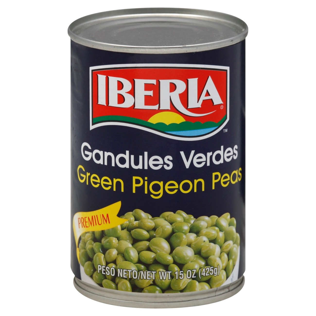 slide 1 of 3, Iberia Green Pigeon Peas In Brine, 16 oz