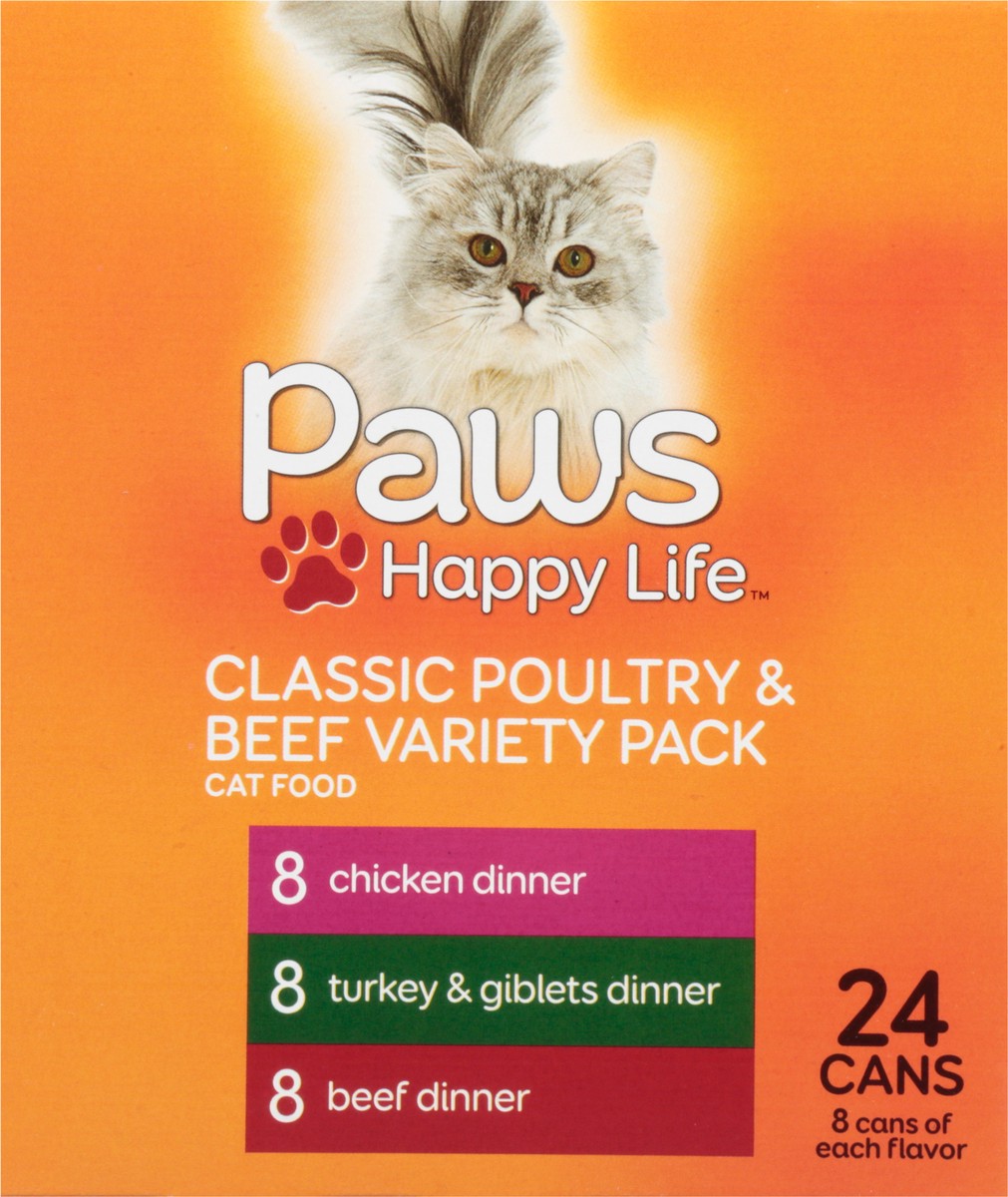 slide 12 of 15, Paws Happy Life Variety Pack Classic Poultry & Beef Cat Food 24 ea, 24 ct