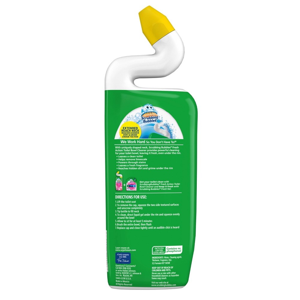 slide 2 of 4, Scrubbing Bubbles Manual Toilet Bowl Floral Fusion, 24 fl oz